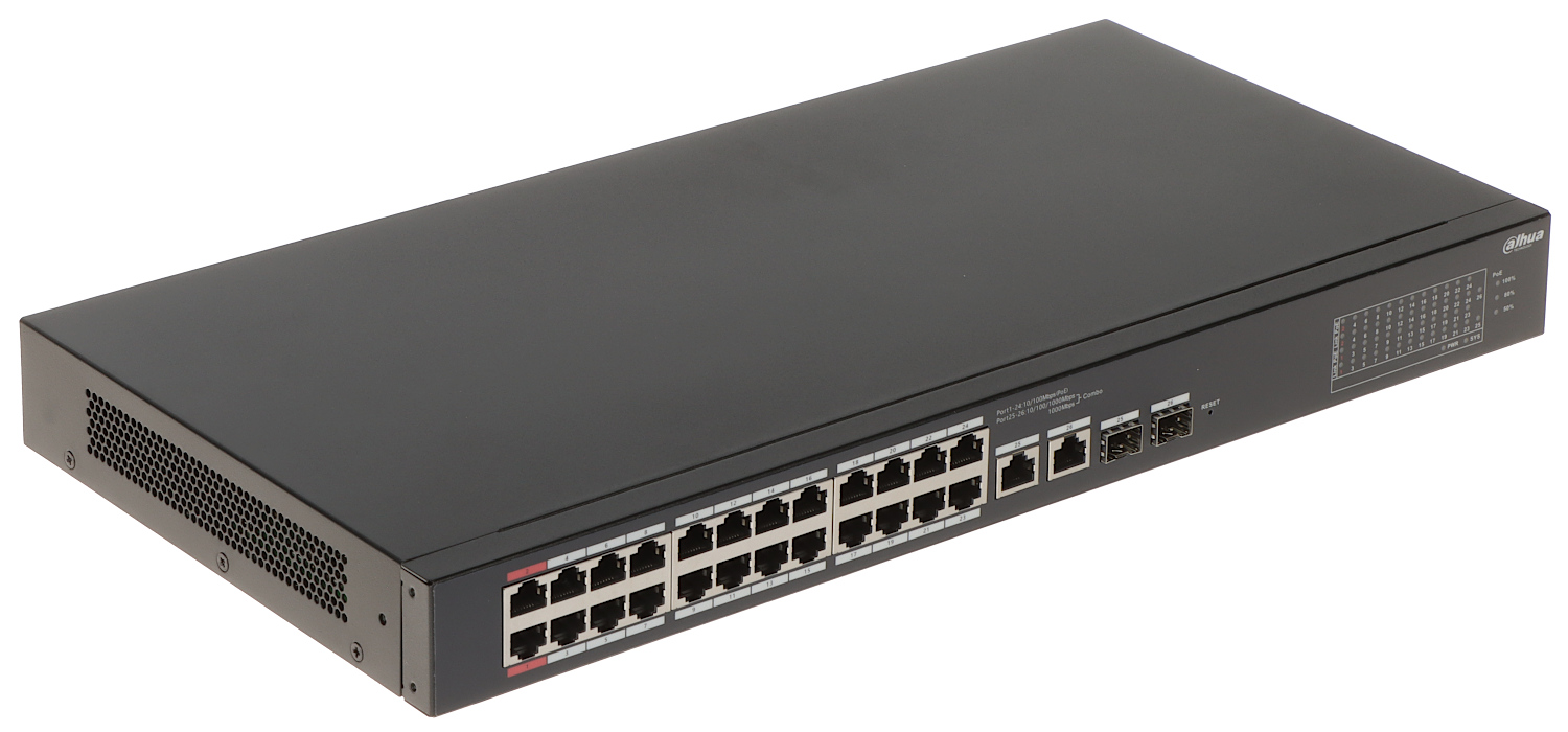 Switch Dahua Poe 26Pt 90W Vigilancia Watchdog Dh-Cs4226-24Et- 375
