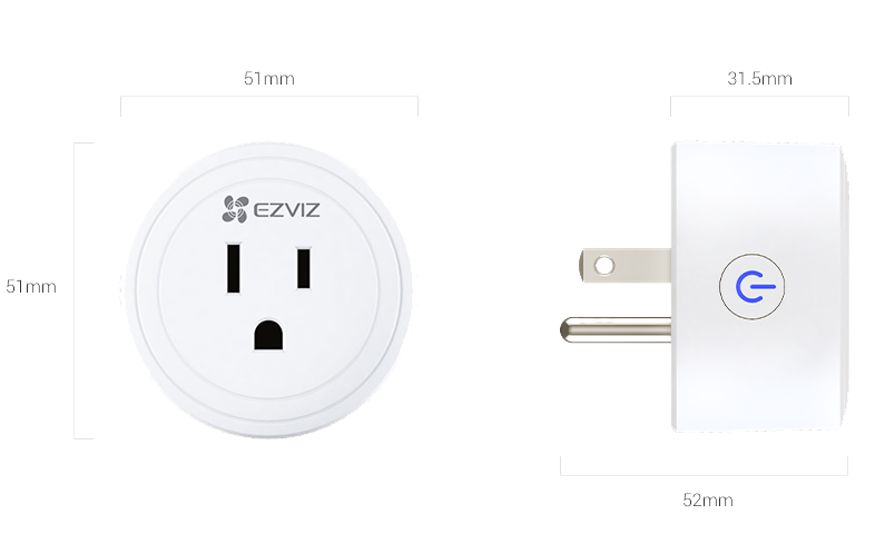 Enchufe Inteligente / Wi-Fi / Control a través de la Aplicación Móvil / Conecte los Dispositivos del Hogar / Permite Personalizar Horarios / Soporta Asistente de Voz de Google y Alexa