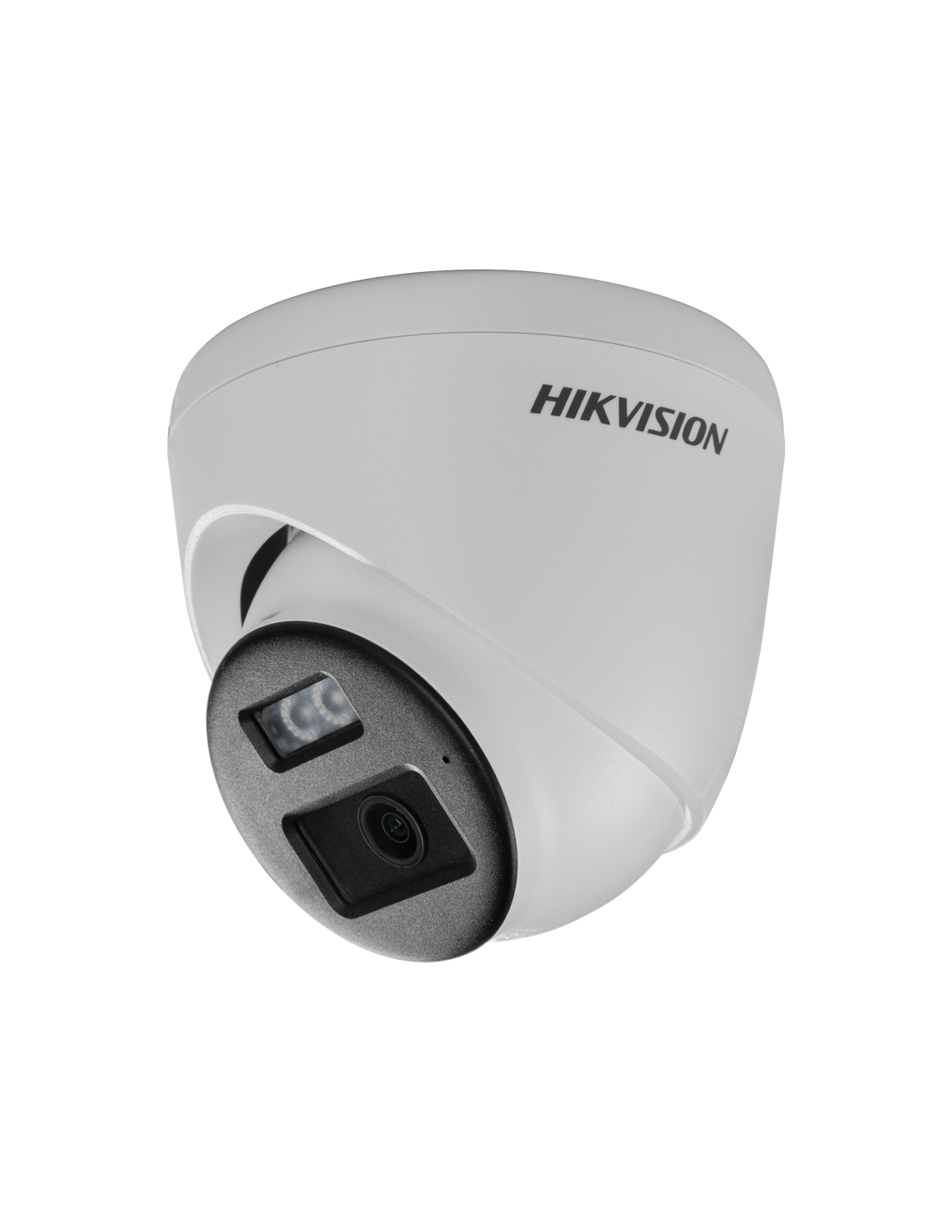 Domo Audio Bidireccional + Dual Light + ColorVu] Turret TURBOHD 3k (5 Megapixel) / Lente 2.8 mm / 40 mts IR EXIR + 40 mts Luz Blanca / Micrófono y Bocina Integrado / Exterior IP67 /